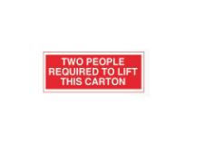 Two People Required To Lift - Labels